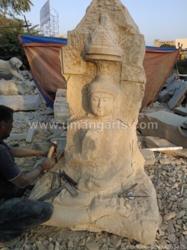 big size marble buddha hand carved