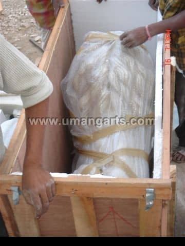 wooden crate for marble packing