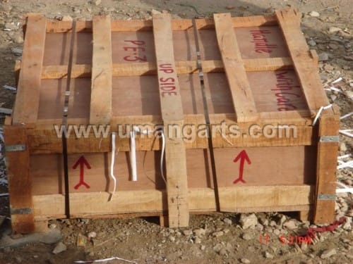 wooden crate for exporting marble